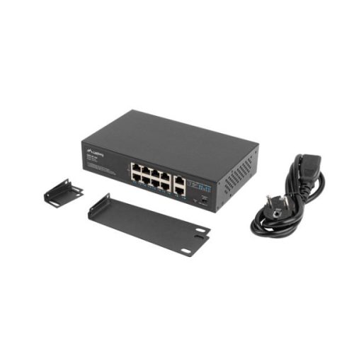 Lanberg RSFE-8P-2GE-120 19/10 1U 8x100Mbps PoE+ LAN (120W) 2xGbE LAN port nem menedzselhető PoE+ switch