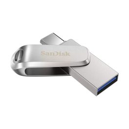 SanDisk, Pendrive, 256GB, Dual Drive, Ezüst