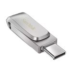 SanDisk, Pendrive, 256GB, Dual Drive, Ezüst