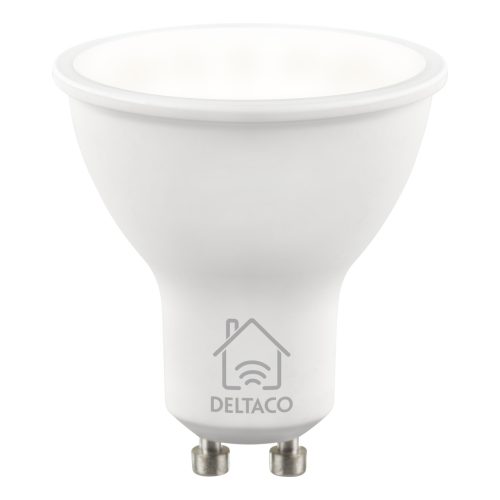 Deltaco SMART HOME SH-LGU10W WiFi, GU10, 5W, 2700-6500K, fehér, szabályozható Izzó