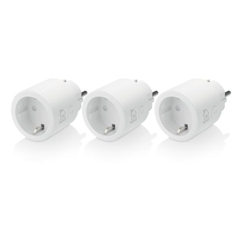 Deltaco SMART HOME SH-P01-3P WiFi, 1xCEE 7/3, 10A, fehér, időzítős, 3db/csomag Aljzat