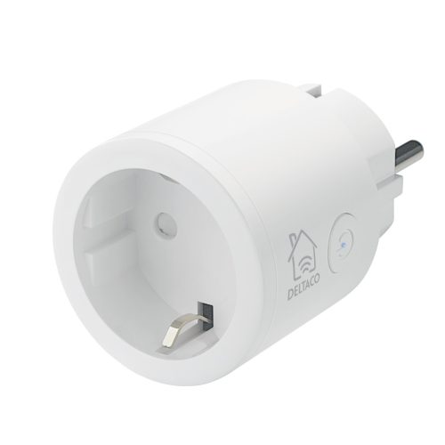 Deltaco SMART HOME SH-P01 időzítős kapcsoló aljzat, WiFi, 1xCEE 7/3, 10A,  220-240V, fehér
