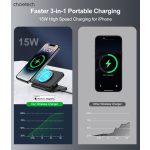 Choetech 3-1 hajtogatható, wireless, fekete, töltő