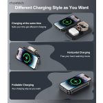 Choetech 3-1 hajtogatható, wireless, fekete, töltő