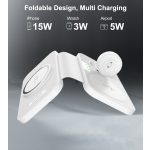 Choetech 3-1 hajtogatható, wireless, fehér, töltő