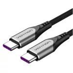 Vention USB-C 3.1/M -> USB-C 3.1/M, (szövet, szürke), 1,5m, kábel