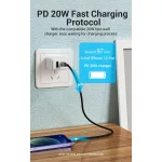 Vention USB-C 2.0/M -> Lightning 1m,kábel