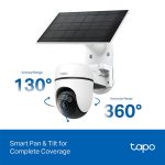 TP-Link TAPO C610 KIT kültéri napelemes Vezeték nélküli 2K 3MP 2× 850 nm IR LED kamera szett