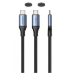 Vention USB-C 4.0/M -> USB-C 4.0/M,  (szövet,5A,alu, szürke), 1m, kábel