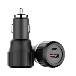   Choetech USB-A+C (63W, 2-portos, autós, gyorstöltő), töltő