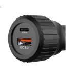 Choetech USB-A+C (63W, 2-portos, autós, gyorstöltő), töltő