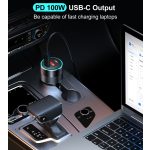 Choetech USB-C*2+A (130W,3-portos, autós, gyorstöltő), töltő