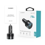 Choetech USB-C*2+A (130W,3-portos, autós, gyorstöltő), töltő