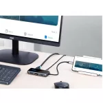Vention USB-C -> HDMI/VGA/USB3.0/PD (0,15m Szürke, fém Ötvözet) konverter