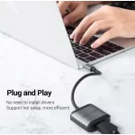 Vention USB-C -> HDMI/USB3.0*3/TF/SD/RJ45/3.5mm/PD  (0,15m Szürke Aluminum Ötvözet), Dokkoló
