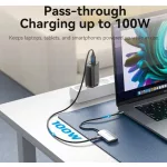 Vention USB-C -> HDMI/VGA/USB 3.0/PD (0,15m Szürke Aluminum Ötvözet) Dokkoló