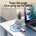 Vention USB-C -> HDMI/USB 3.0 x 3/RJ45/SD/TF/PD (0,15m Szürke Aluminum Ötvözet) Dokkoló