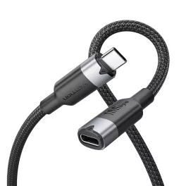   Vention USB-C 3.2/M -> USB-C 3.2/F, 1m,(hosszabbító, fekete, Gen2, 10Gbps), kábel