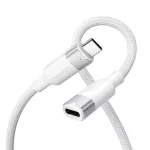 Vention USB-C 3.2/M -> USB-C 3.2/F, 0,5m,(hosszabbító, fehér, Gen2, 10Gbps), kábel