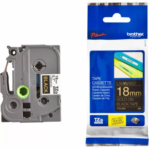 Brother TZe-344 18 mm széles 8 m hosszú szalagkazetta