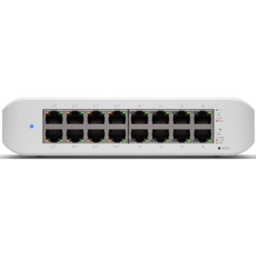 Ubiquiti UniFi USW-LITE-16-POE 16xGbE LAN 8xPoE+ (45W) port L2 menedzselhető switch