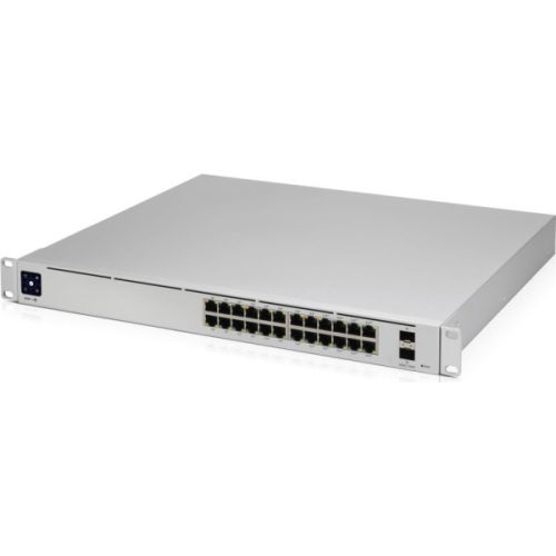 Ubiquiti UniFi USW-PRO-24-POE Gen2 24port GbE LAN 16xPoE+ 8xPoE++ 2xSFP+ port L3 menedzselhető switch