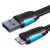 Vention USB-A 3.0/M -> Micro USB-B,  ( lapos,fekete),  0,5m, kábel