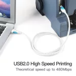 Vention USB-A 2.0 -> USB-B 2.0 (fekete), 10m, Vention