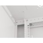 Lanberg WF01-6404-10S 19 4U SZÉL:600mm MÉLY:450mm MAG:290mm lapraszerelt üvegajtós szürke fali rack szekrény