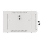 Lanberg WF01-6404-10S 19 4U SZÉL:600mm MÉLY:450mm MAG:290mm lapraszerelt üvegajtós szürke fali rack szekrény