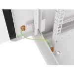 Lanberg WF01-6404-10S 19 4U SZÉL:600mm MÉLY:450mm MAG:290mm lapraszerelt üvegajtós szürke fali rack szekrény