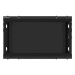 Lanberg WF01-6406-10B 19 6U SZÉL:600mm MÉLY:450mm MAG:379mm lapraszerelt üvegajtós fekete fali rack szekrény