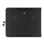 Lanberg WF01-6406-23B 19 6U SZÉL:600mm MÉLY:450mm MAG:379mm lapraszerelt perforált ajtós fekete fali rack szekrény