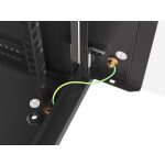 Lanberg WF01-6412-10B 19 12U SZÉL:600mm MÉLY:450mm MAG:640mm lapraszerelt üvegajtós fekete fali rack szekrény