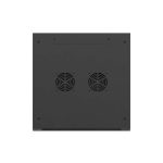 Lanberg WF01-6627-10B 19 27U SZÉL:600mm MÉLY:600mm MAG:1307mm lapraszerelt üvegajtós fekete fali rack szekrény