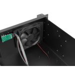 Lanberg WF03-5304-10B 19 4U SZÉL:540mm MÉLY:350mm MAG:281mm lapraszerelt üvegajtós fekete fali rack szekrény