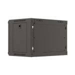 Lanberg WF03-5306-10B 19 6U SZÉL:540mm MÉLY:350mm MAG:370mm lapraszerelt üvegajtós fekete fali rack szekrény