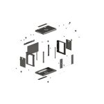 Lanberg WF03-5306-10B 19 6U SZÉL:540mm MÉLY:350mm MAG:370mm lapraszerelt üvegajtós fekete fali rack szekrény