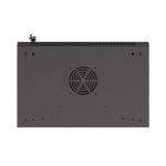 Lanberg WF03-5306-10B 19 6U SZÉL:540mm MÉLY:350mm MAG:370mm lapraszerelt üvegajtós fekete fali rack szekrény