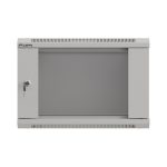 Lanberg WF03-5306-10S 19 6U SZÉL:540mm MÉLY:350mm MAG:370mm lapraszerelt üvegajtós szürke fali rack szekrény