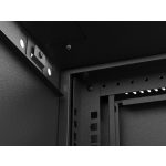 Lanberg WF03-5309-10B 19 9U SZÉL:540mm MÉLY:350mm MAG:500mm lapraszerelt üvegajtós fekete fali rack szekrény