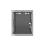 Lanberg WF10-2306-10S 10 6U SZÉL:280mm MÉLY:310mm MAG:336mm lapraszerelt üvegajtós szürke fali rack szekrény