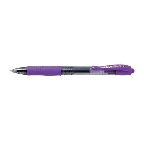Zselés toll 0,7mm, nyomógombos Pilot G-2, írásszín lila