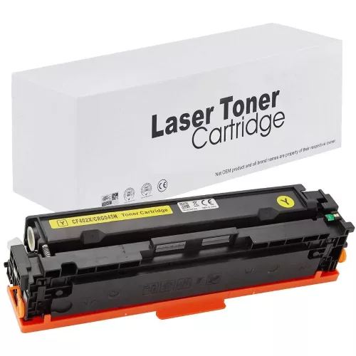 WB HP CF402X No.201X CRG045H Yellow Utángyártott Toner 2.200 oldal kapacitás