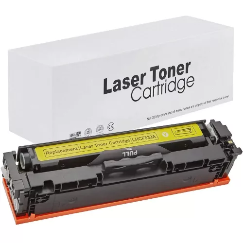 WB HP CF532A No.205A Yellow Utángyártott Toner 900 oldal kapacitás