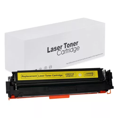 WB HP W2212X No.207X Yellow Chip Nélküli Utángyártott Toner 2.450 oldal kapacitás